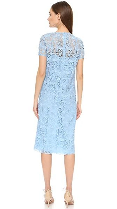 Shop Nina Ricci Lace Dress In Sky Blue