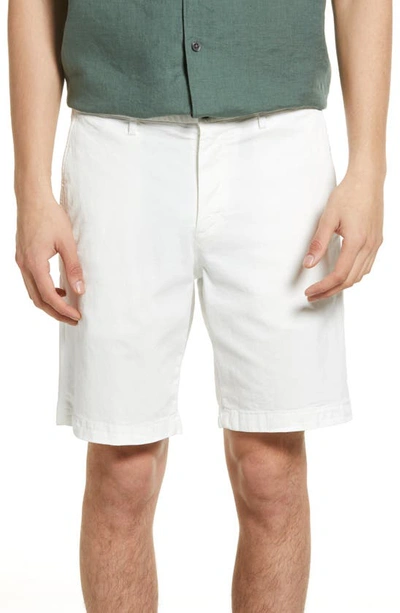 Shop Theory Zaine Patton Organic Cotton Shorts In Stone White