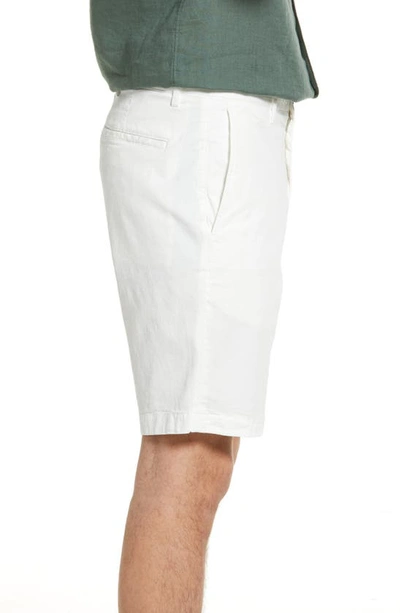 Shop Theory Zaine Patton Organic Cotton Shorts In Stone White
