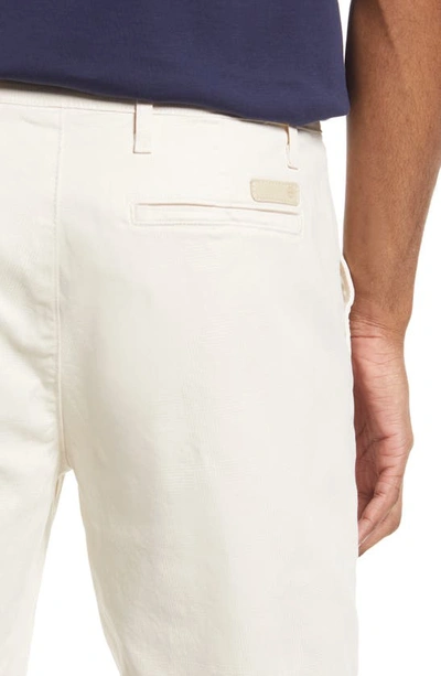 Shop Ag Wanderer Cotton Blend Shorts In Fine Plaid White Multi