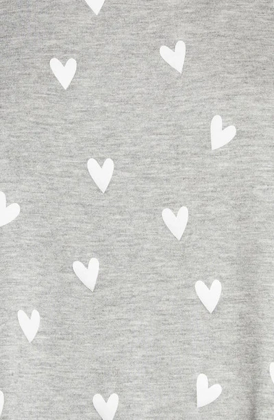 Shop Honeydew Intimates All American Long Sleeve Shortie Pajamas In Heather Grey Hearts