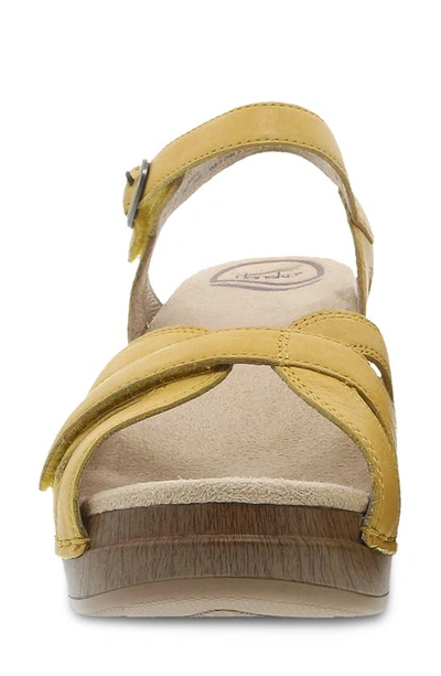 Shop Dansko Season Sandal In Yellow Milled