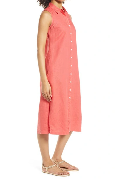 Tommy Bahama Tommy Bahaha Two Palms Linen Shirtdress In Pomodoro