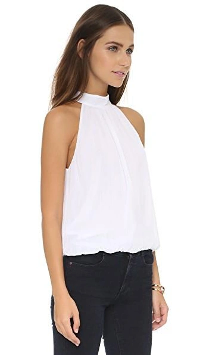 Shop Alice And Olivia Maris Gathered Halter Top In White