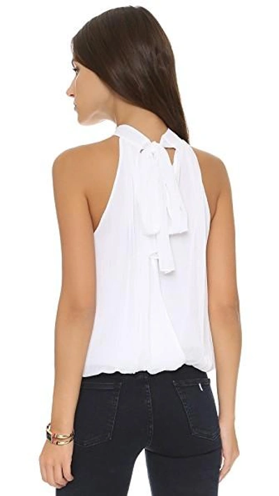 Shop Alice And Olivia Maris Gathered Halter Top In White