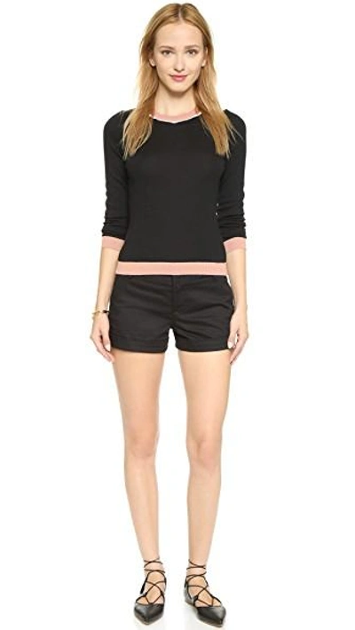 Shop Alice And Olivia Cady Cuff Shorts In Black