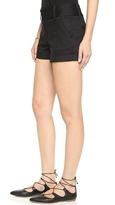 Shop Alice And Olivia Cady Cuff Shorts In Black