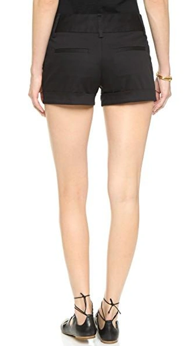 Shop Alice And Olivia Cady Cuff Shorts In Black