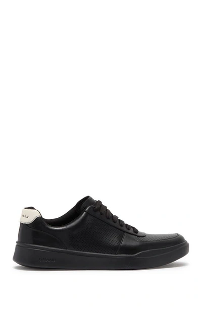 Shop Cole Haan Grand Crosscourt Modern Perforated Sneaker In Black/ Black/ White