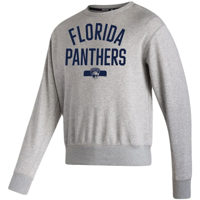 Shop Adidas Originals Adidas Heathered Gray Florida Panthers Vintage Pullover Sweatshirt