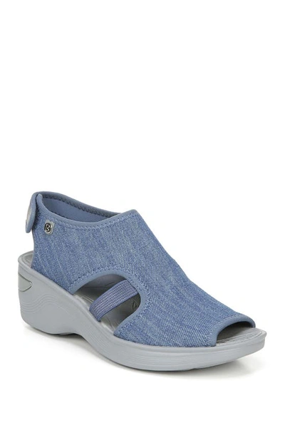 Shop Bzees Dream Wedge Sandal In Washed Denim