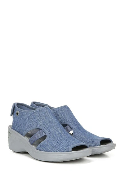 Shop Bzees Dream Wedge Sandal In Washed Denim