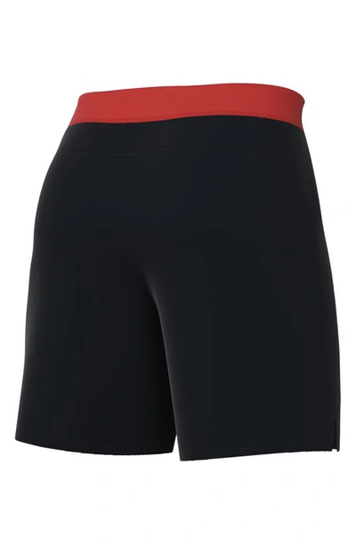 Shop Nike Dri-fit Pro Flex Vent Max Training Shorts In Black/ Habanero Red