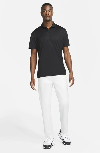 Shop Nike Dri-fit Piqué Golf Polo In Black/ White