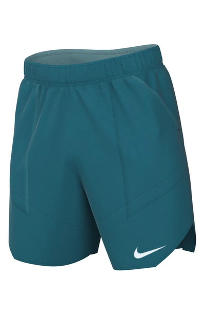 Shop Nike Court Dri-fit Advantage 7" Tennis Shorts In Bright Spruce/ White