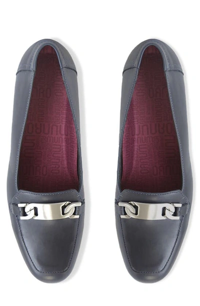 Munro Blair Bit Loafer In Navy Leather
