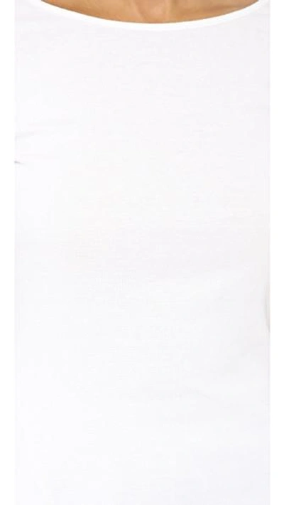 Shop Three Dots Short Sleeve Boat Neck With V Back In Gardenia