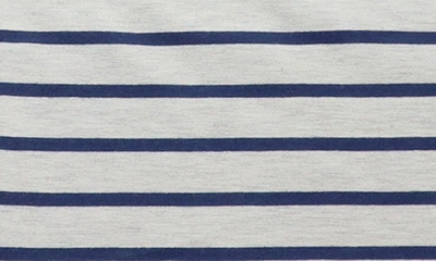 Shop Thoughtfully Hooded Stripe Short Sleeve Henley & Two Hoods Set In Blue And Heather Grey Stripe