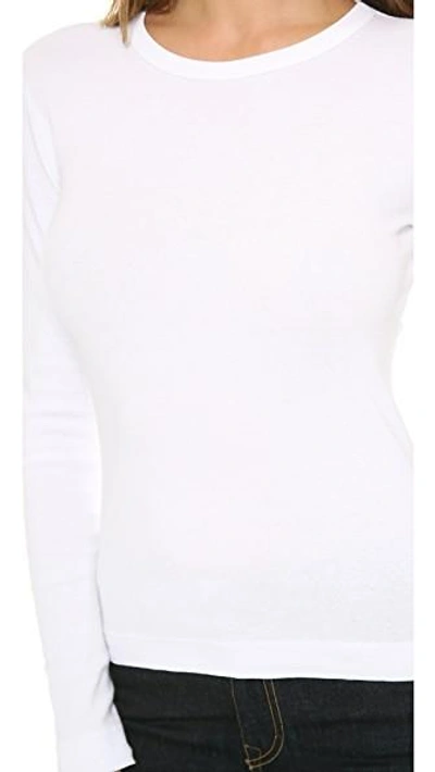 Shop Three Dots Long Sleeve Crew Tee In White