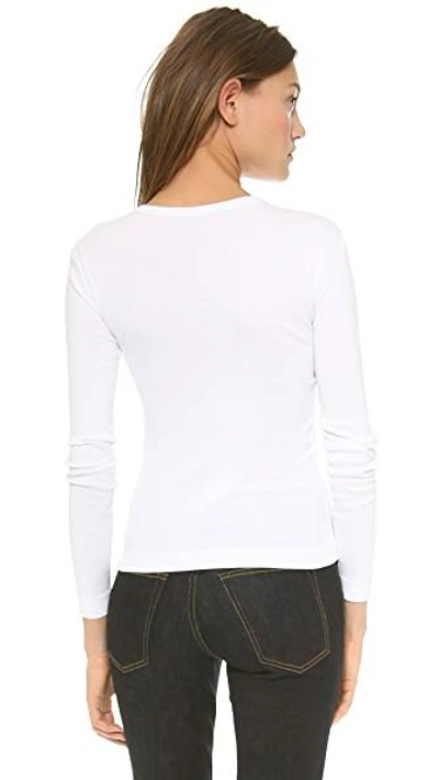 Shop Three Dots Long Sleeve Crew Tee In White