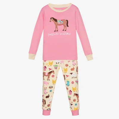 Shop Little Blue House By Hatley Girls Pink Horse Pyjamas