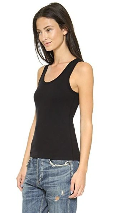 Shop Three Dots Flat Knit Tank In Black