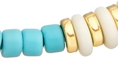 Ettika Ocean Tide Bead Anklet In Turquoise