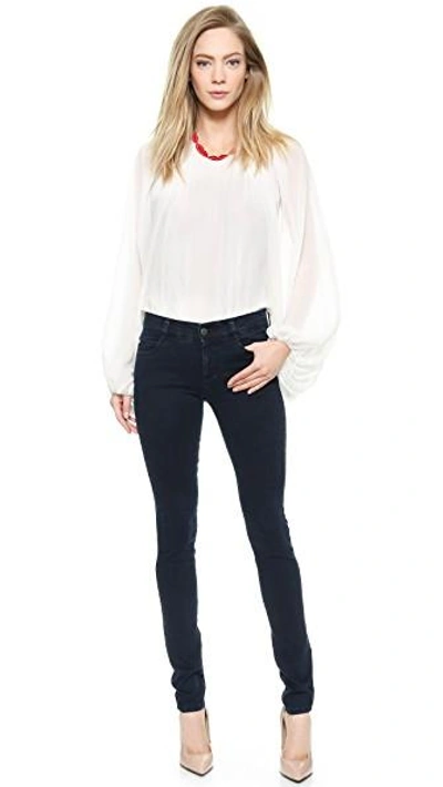 Shop Stella Mccartney The Skinny Long Jeans In Blue Black