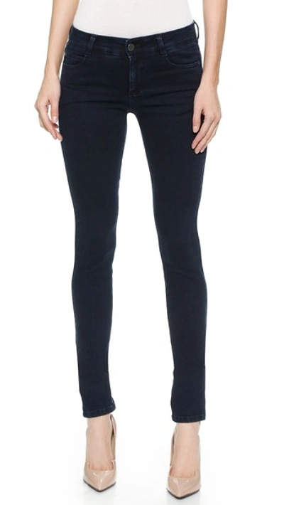 Shop Stella Mccartney The Skinny Long Jeans In Blue Black