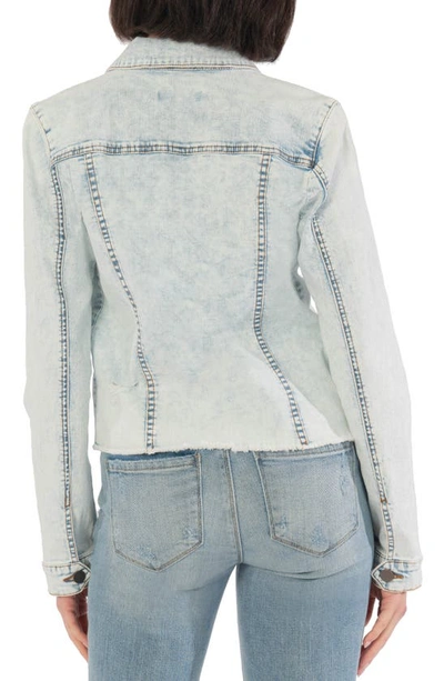 Shop Kut From The Kloth Kara Fray Hem Denim Jacket In Nice