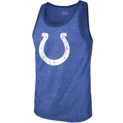 Shop Majestic Threads Jonathan Taylor Heathered Royal Indianapolis Colts Player Name & Number Tri-blend T