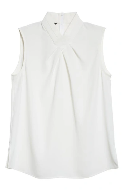 Shop Misook Crossover V-neck Sleeveless Blouse In White