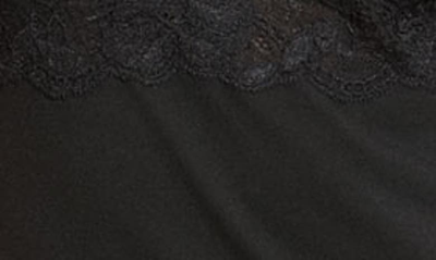 Natori Zen Floral Lace Chemise In Black