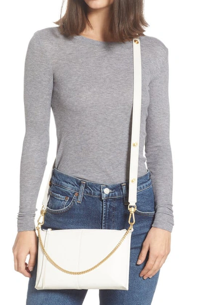Shop Allsaints Eve Leather Crossbody Bag In Roe White