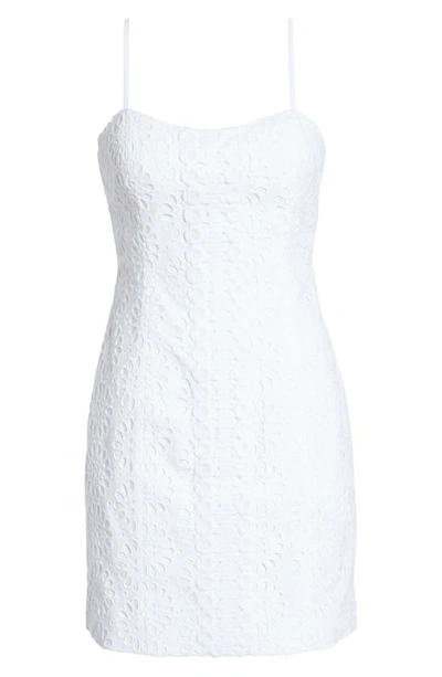 Shop Lilly Pulitzer Shelli Eyelet Cotton Dress In Resort White Oversized Pinwhee