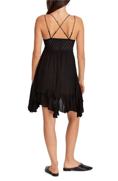 Shop Free People Adella Frilled Chemise In Black