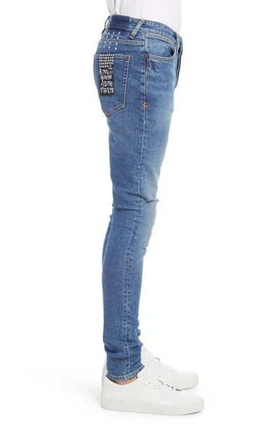 Shop Ksubi Van Winkle Blazed Trashed Skinny Jeans In Denim