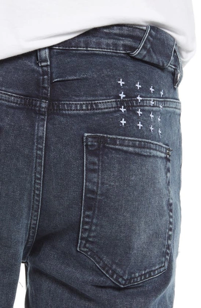 Ksubi Chitch Blue Kolla Slashed Stretch Skinny Jeans In Denim