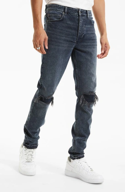 Ksubi Chitch Blue Kolla Slashed Stretch Skinny Jeans In Denim
