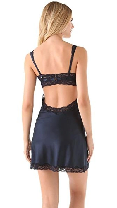 Shop Stella Mccartney Clara Whispering Chemise In Dark Ink