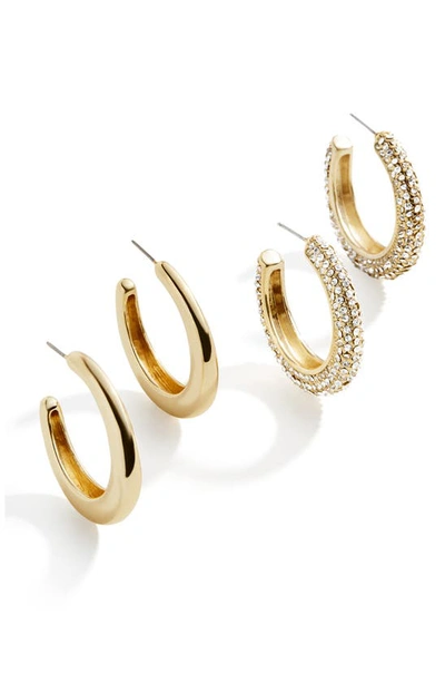 Shop Baublebar Melina Assorted Set Of 2 Hoop Earrings In Gold