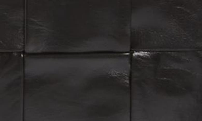 Shop Bottega Veneta Mini Cassette Intrecciato Faux Leather Sling Bag In Black-silver