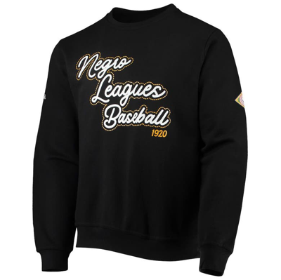 Shop Stitches Black Negro League Baseball Logo Crewneck Sweatshirt