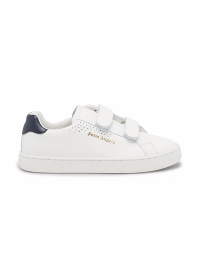 Palm Angels Palm One Strap Leather Sneakers In White
