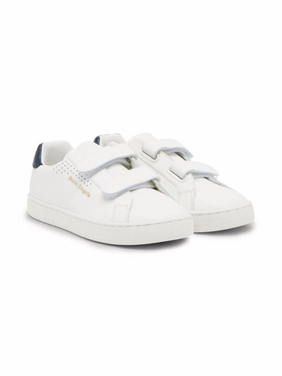 Palm Angels Palm One Strap Leather Sneakers In White