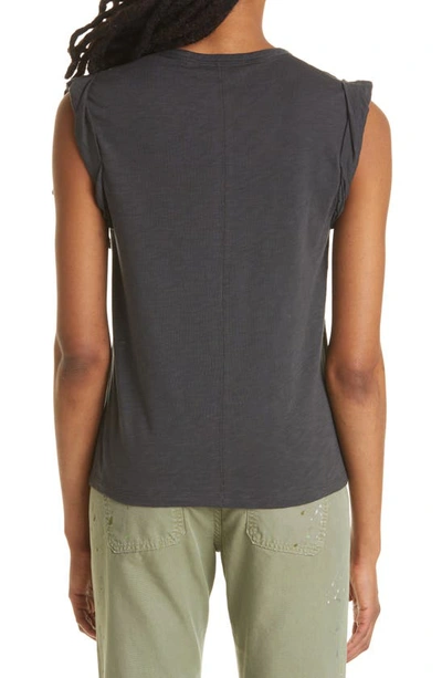 Veronica Beard Dree Muscle Tee In Charcoal