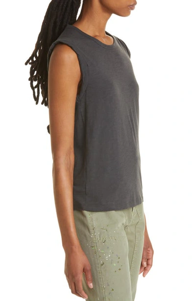 Veronica Beard Dree Muscle Tee In Charcoal