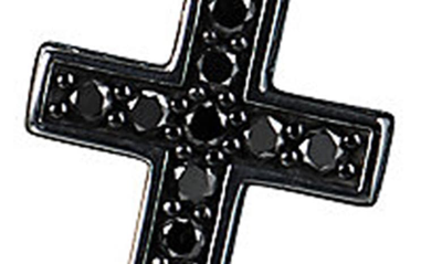 Shop David Yurman Pavé Cross Necklace With Diamonds In Black Diamond