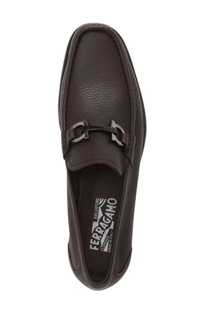 Shop Ferragamo Grandioso Double Gancio Bit Loafer In Hickory Leather