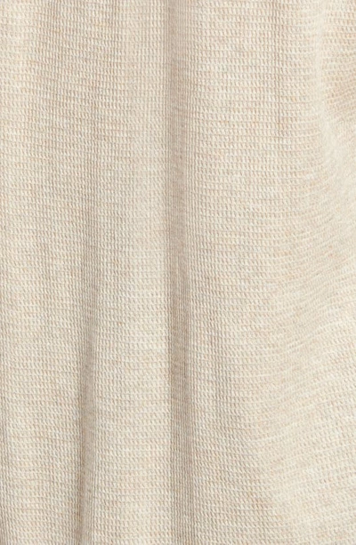 Shop Caslon Elbow Sleeve Waffle Top In Taupe Heather